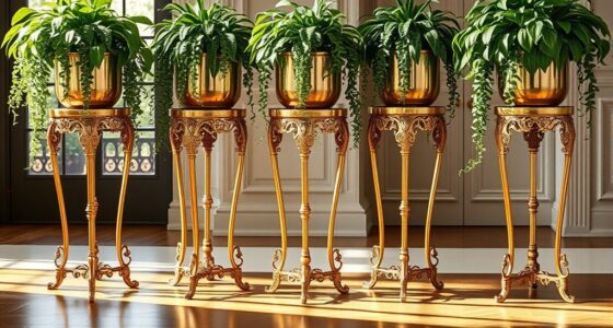 luxury brass planter stands
