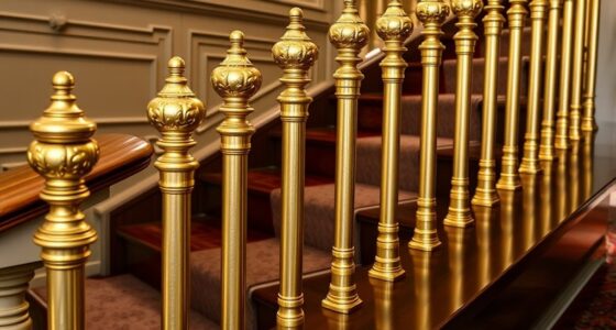 luxury brass stair rods
