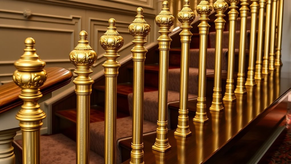 luxury brass stair rods