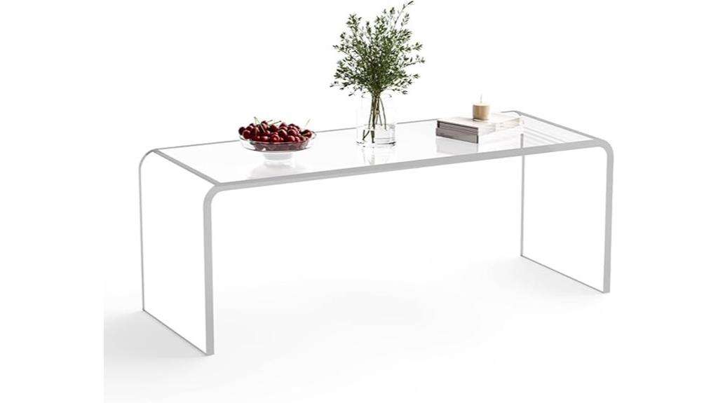 luxury clear waterfall table