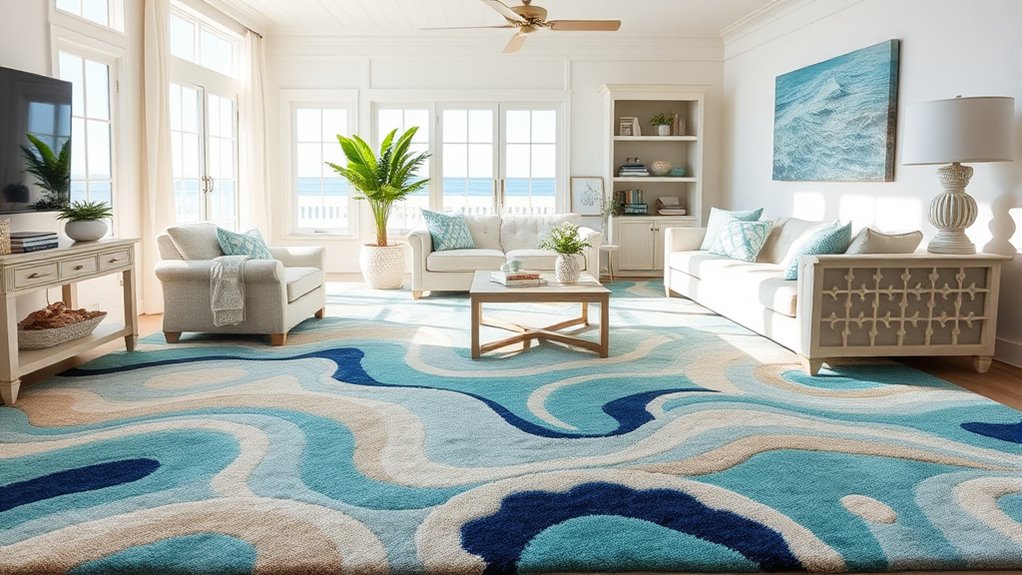 luxury coastal ocean inspired rugs