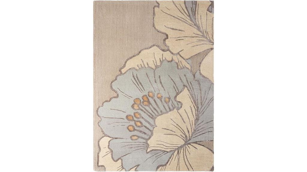 luxury floral handwoven rug