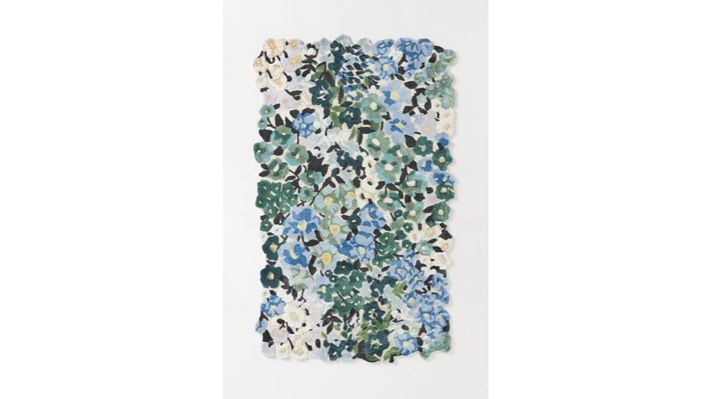 luxury floral wool rug