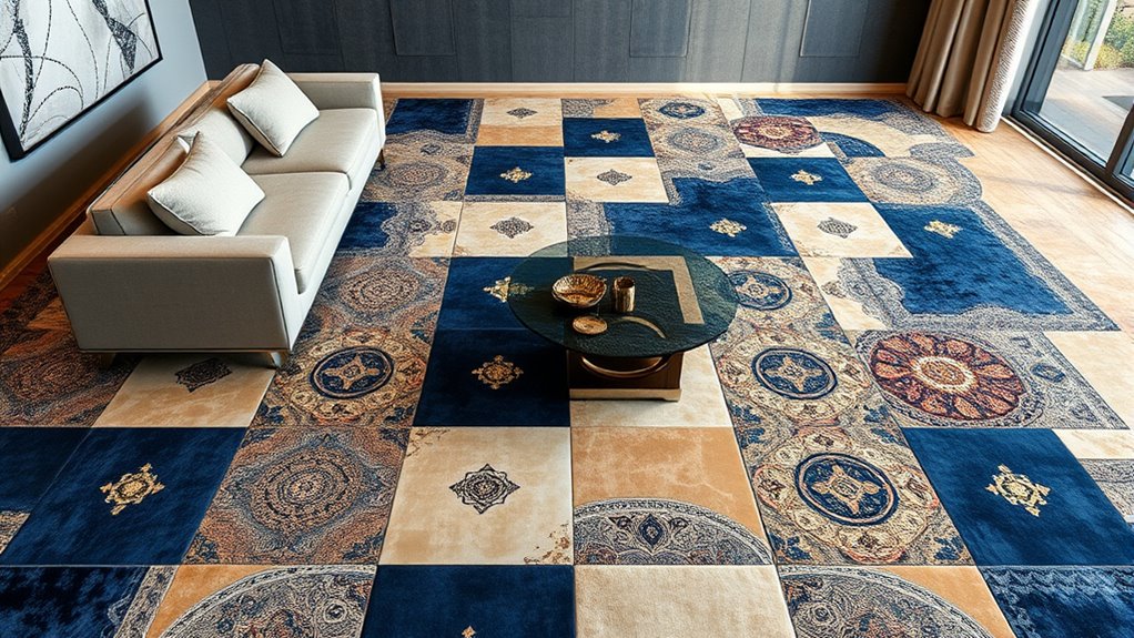 luxury modular rug tiles