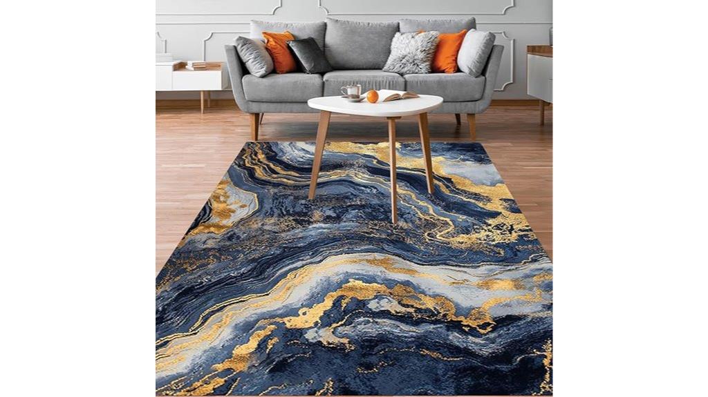 luxury navy blue rug