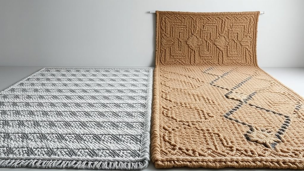 machine made versus hand knotted rug emissions