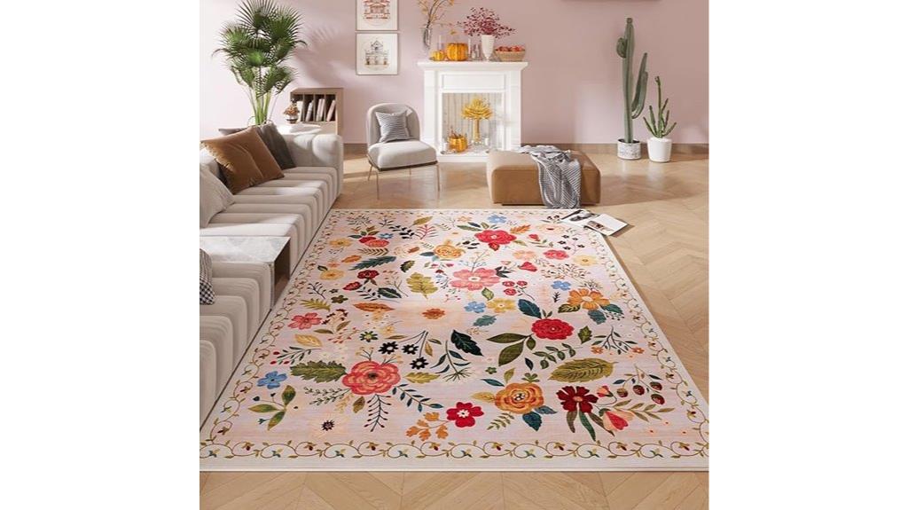 machine washable boho rug
