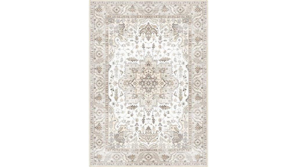machine washable large brown rug