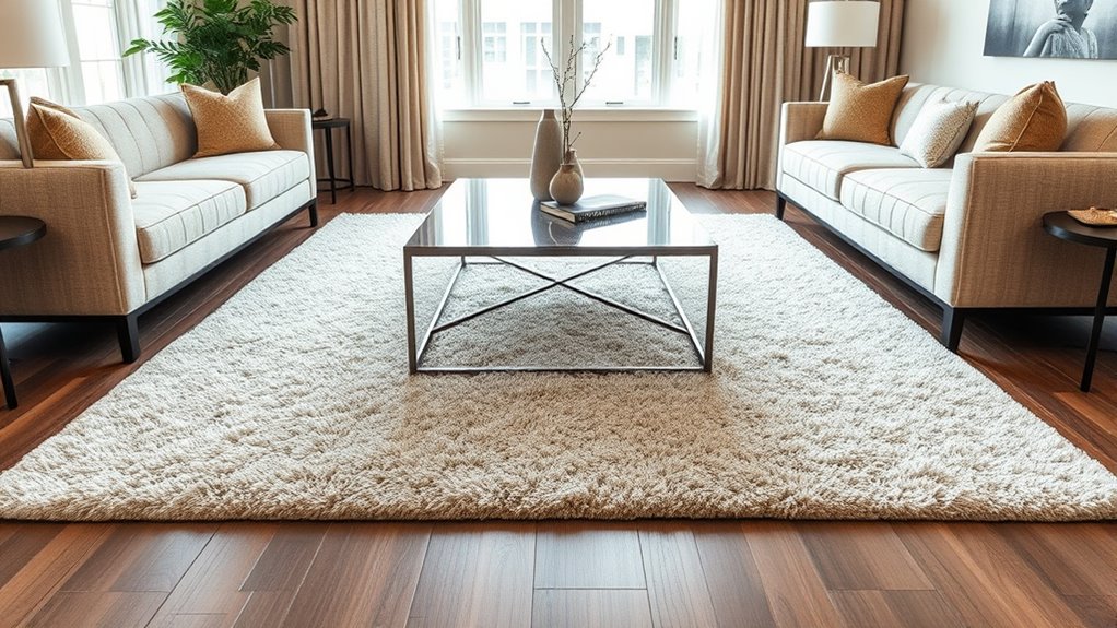 maintain rug edge clearance
