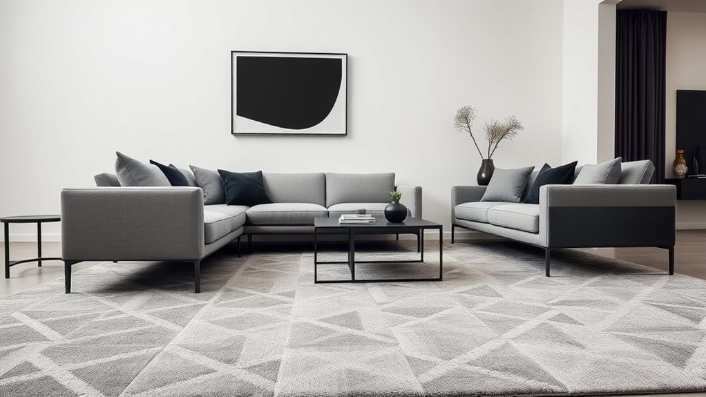 matching rug and furniture styles