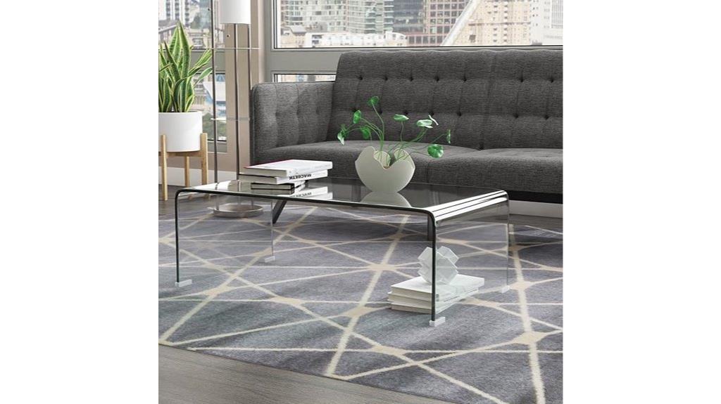 meihua glass coffee table