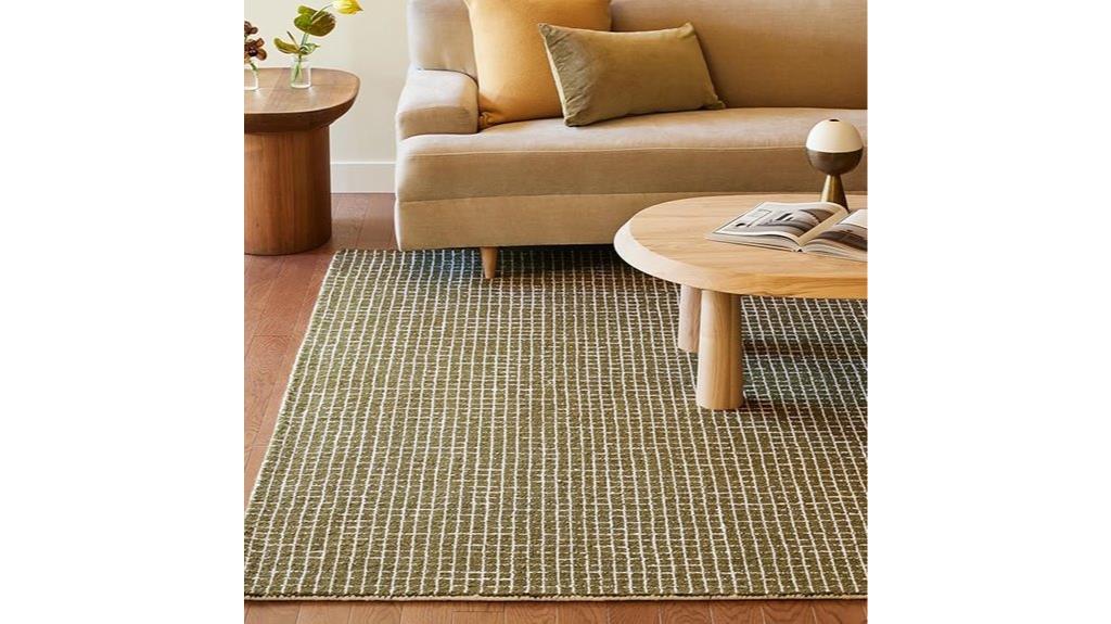 melrose checked wool rug