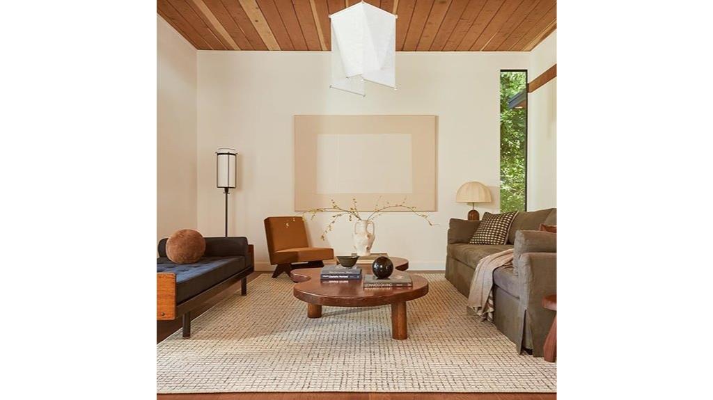 melrose checked wool rug