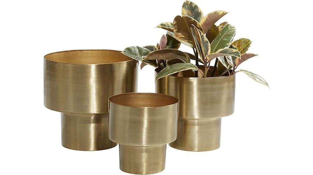 metal planters indoor outdoor set