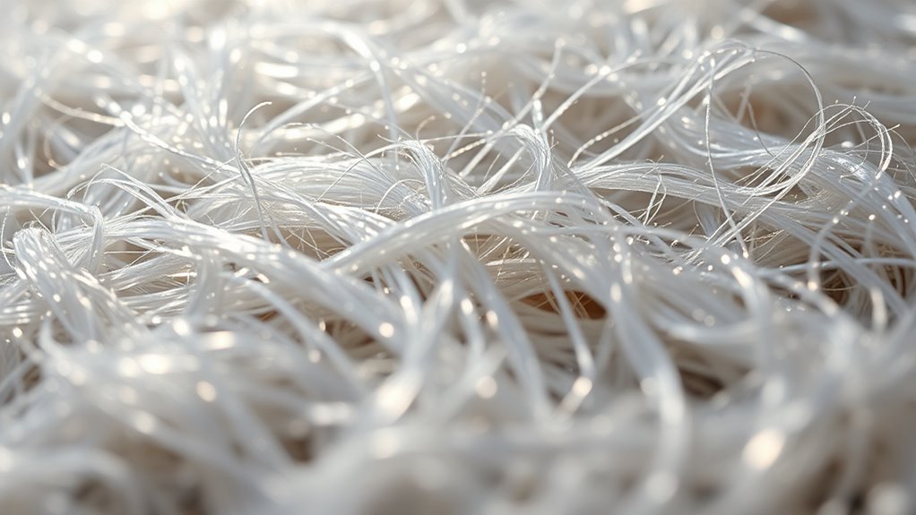 microscopic silk fiber shine