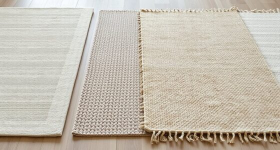 minimalist neutral rug palette