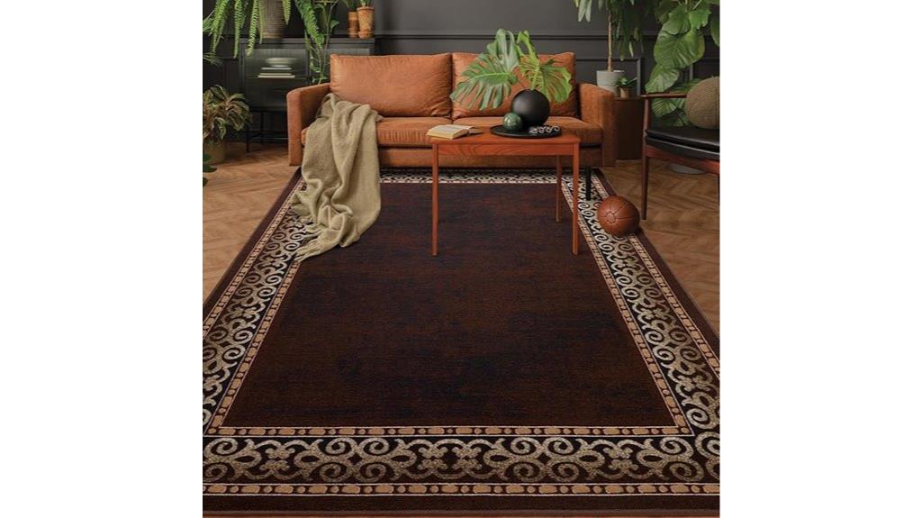 modern 4x6 bordered rug