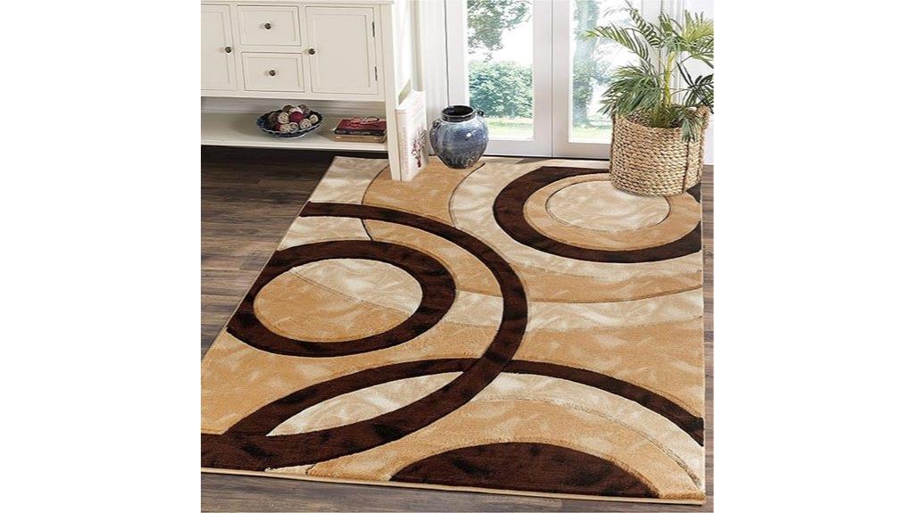 modern 8x10 circles rug
