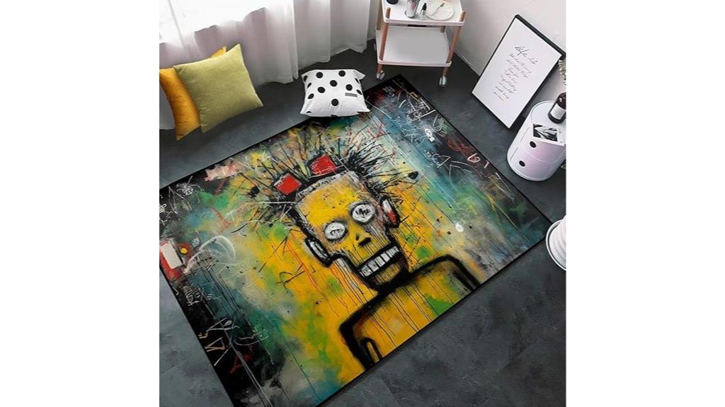 modern abstract graffiti rug