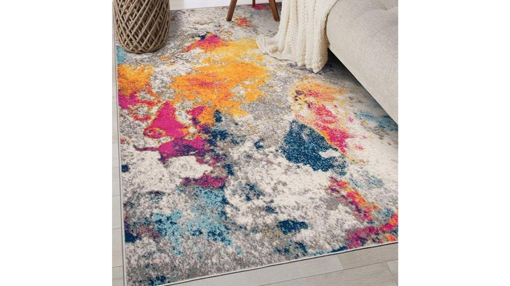 modern abstract multi rug