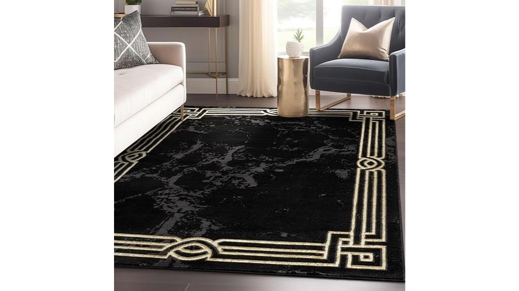 modern abstract woven rug