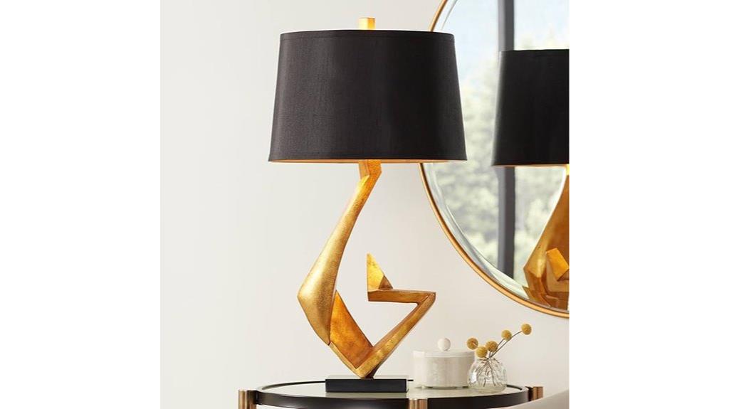 modern gold leaf lamp
