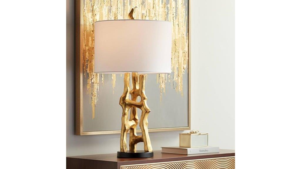 modern gold sculpture lamp
