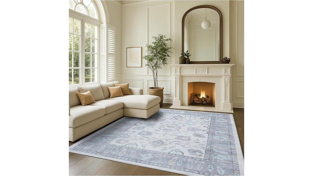modern vintage gray rug