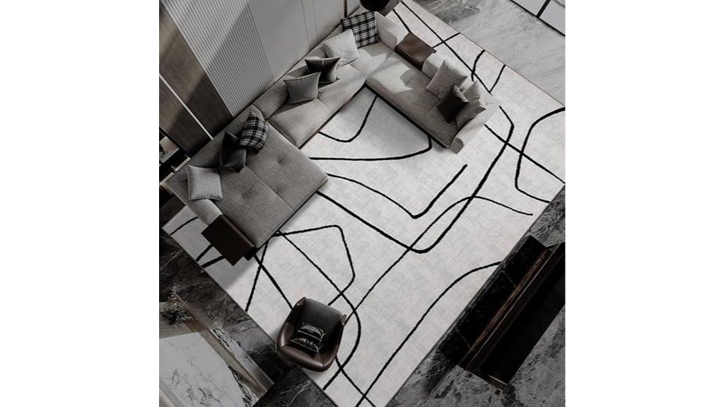 modern washable area rug