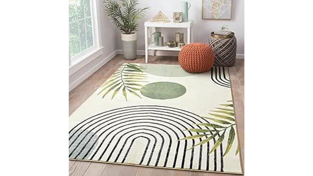 modern washable living room rug
