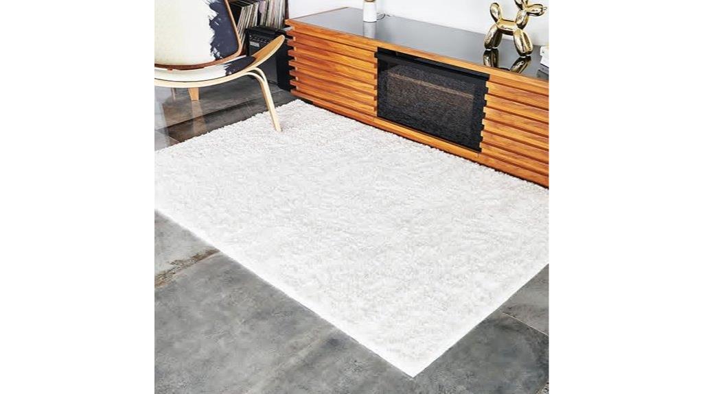 modern white outdoor rug