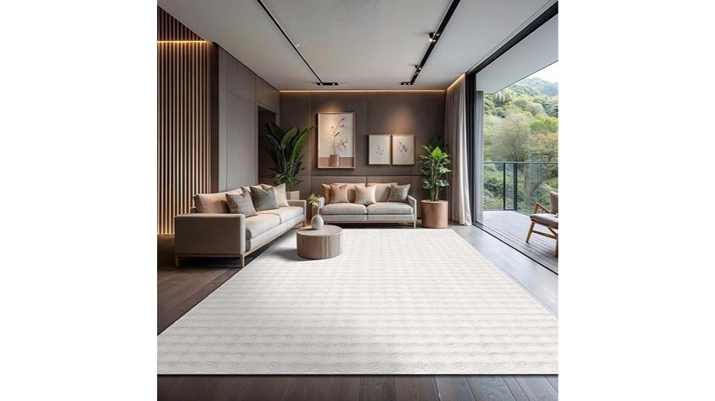 modern white rug 8x10