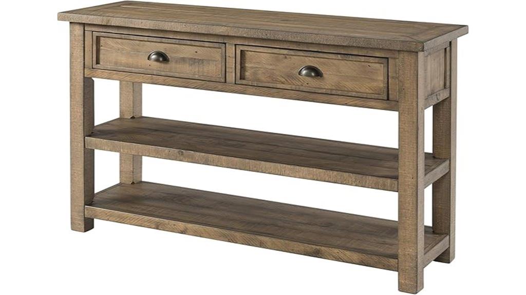 monterey solid wood console