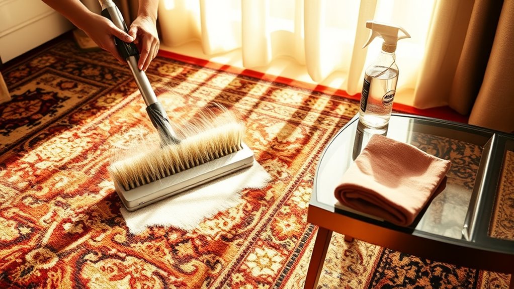 monthly rug cleaning routine