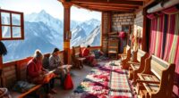 mountainous textile art