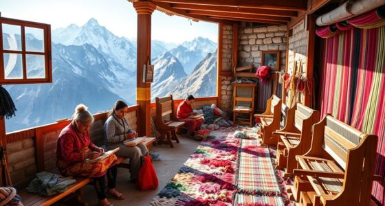 mountainous textile art