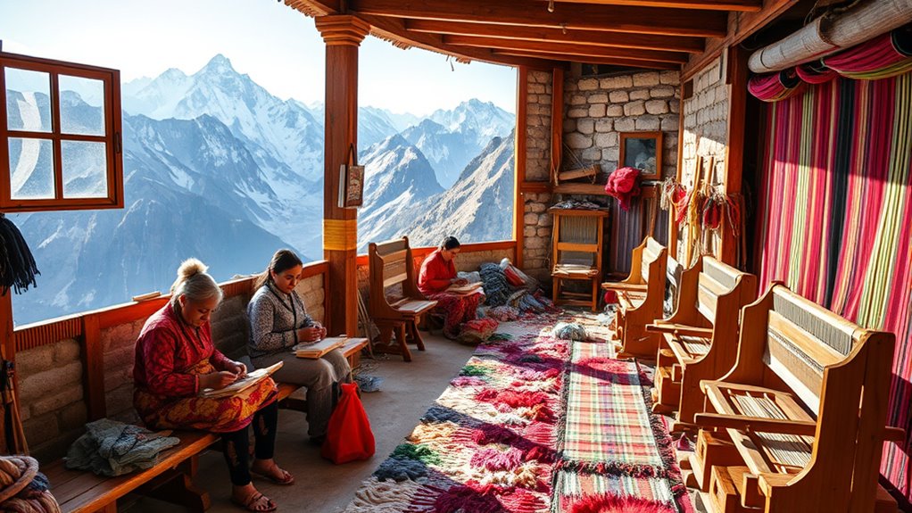 mountainous textile art