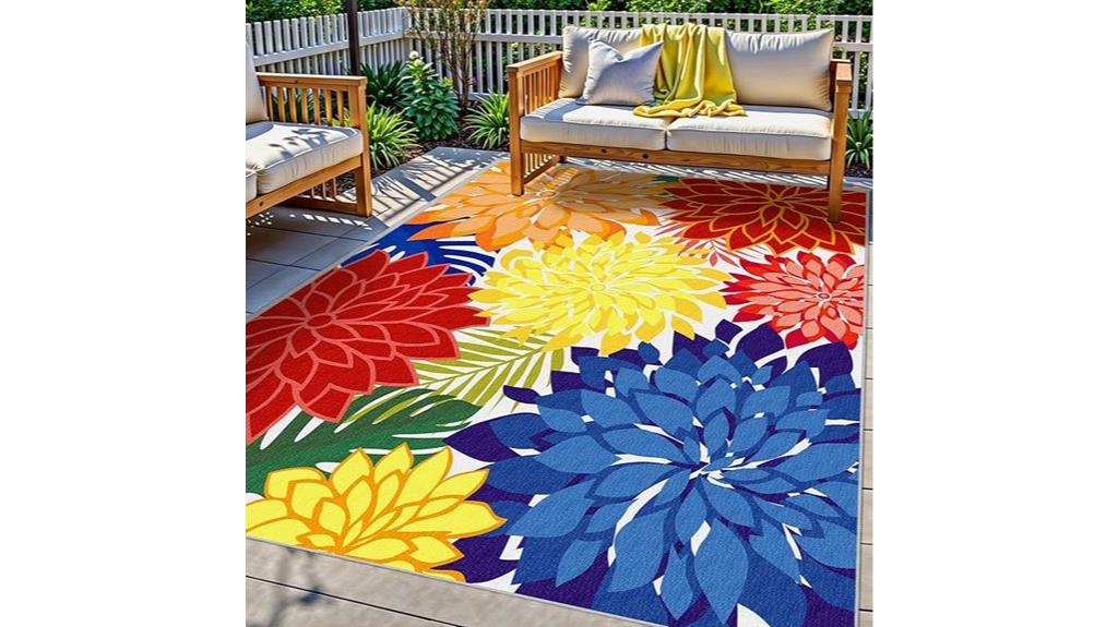 multicolored 6x9 patio rug