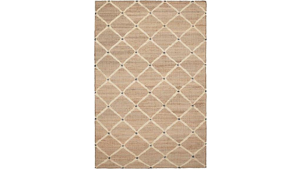 natural diamond pattern rug