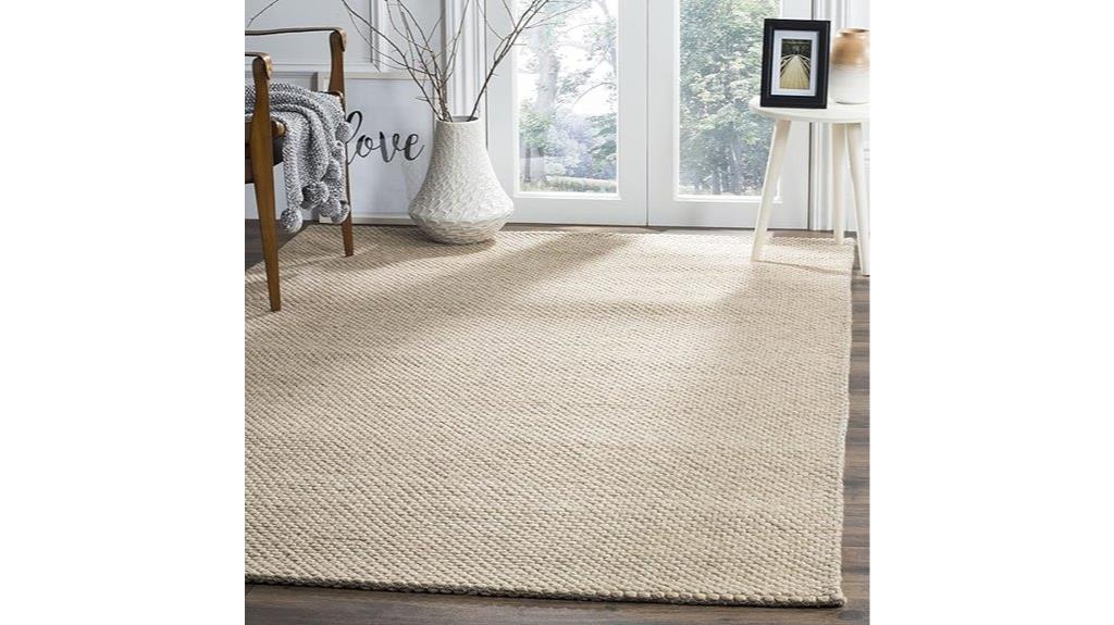 natural fiber geometric rug