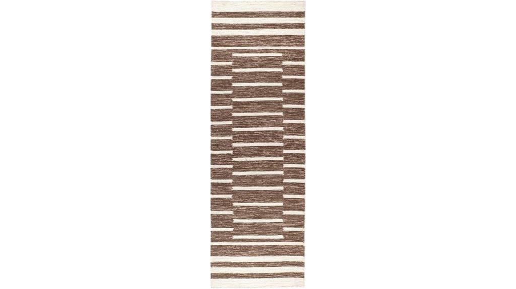 natural wool rug geometric pattern