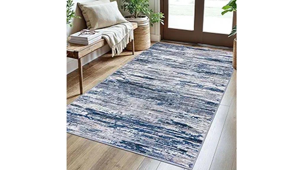 navy gray abstract rug