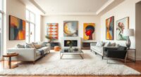 neutral rugs for art