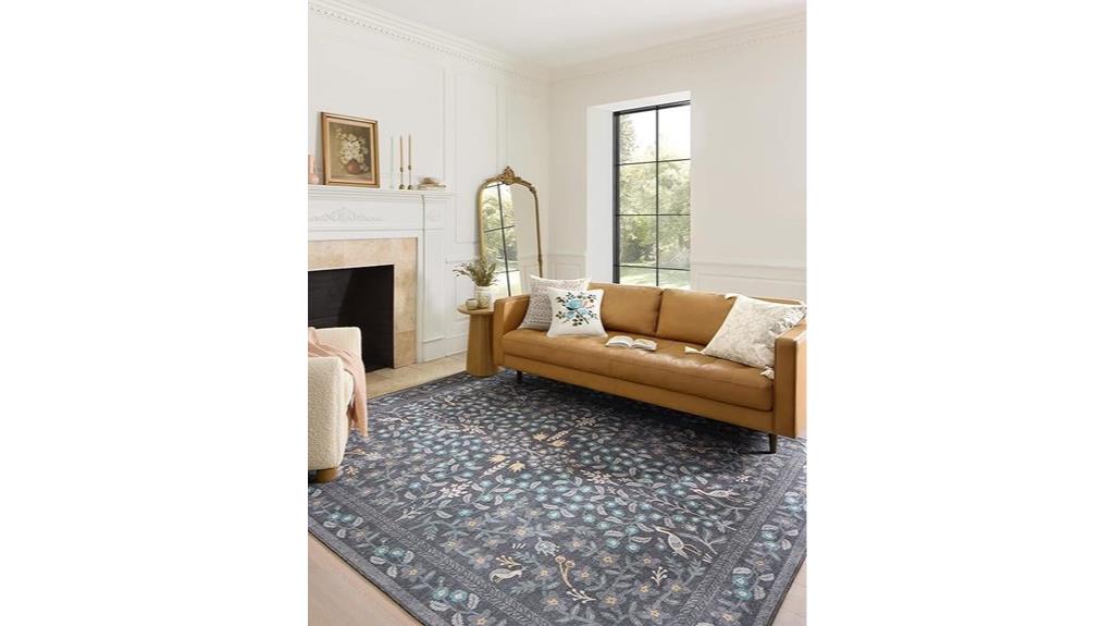 nightengale black round rug