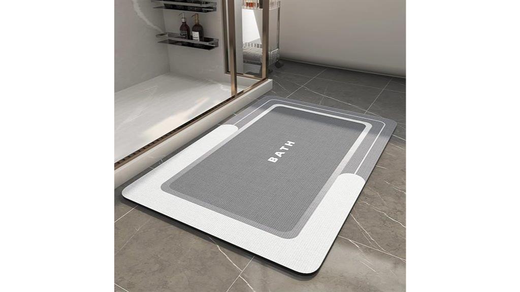 non slip absorbent bathroom rug