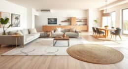 open plan living rug options