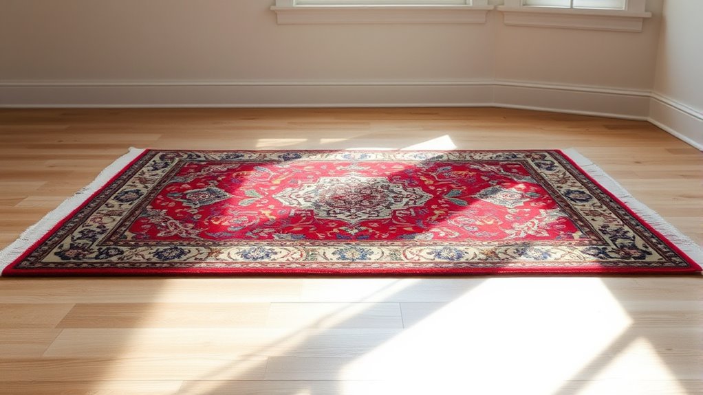 optimal lighting for rug photos