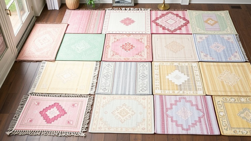 pastel moroccan carpet selection