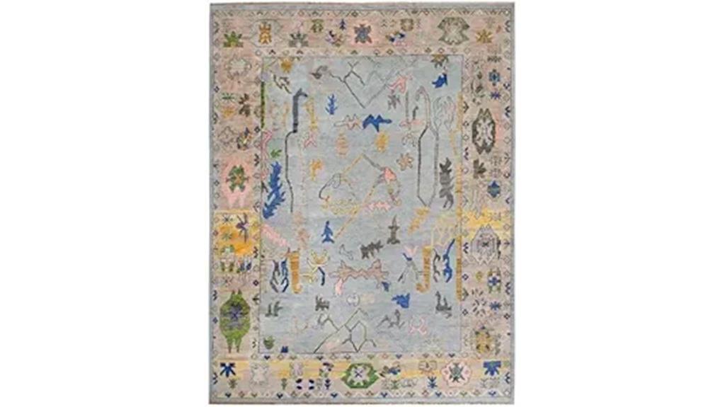 pastel wool turkish rug