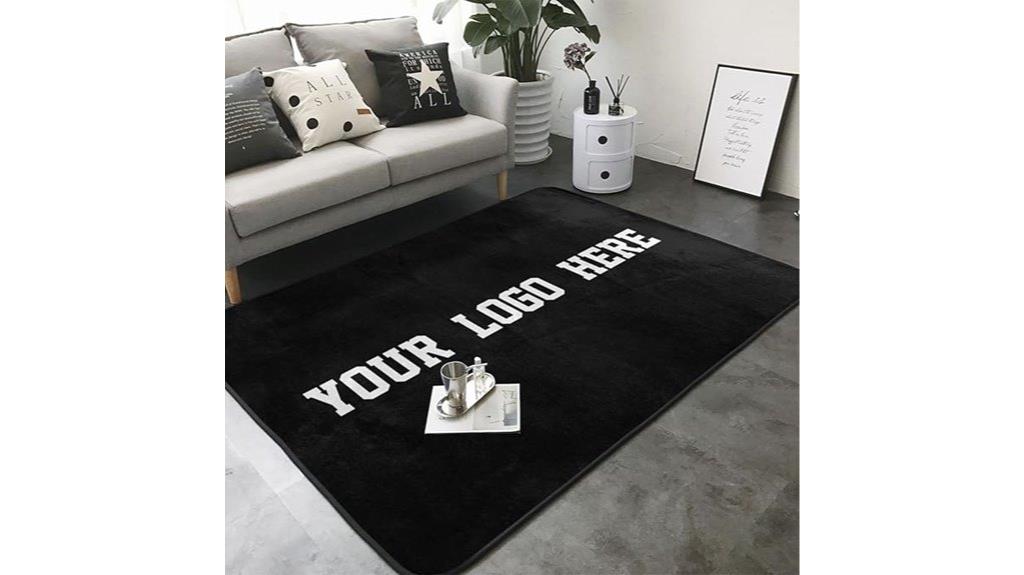 personalized logo photo rug